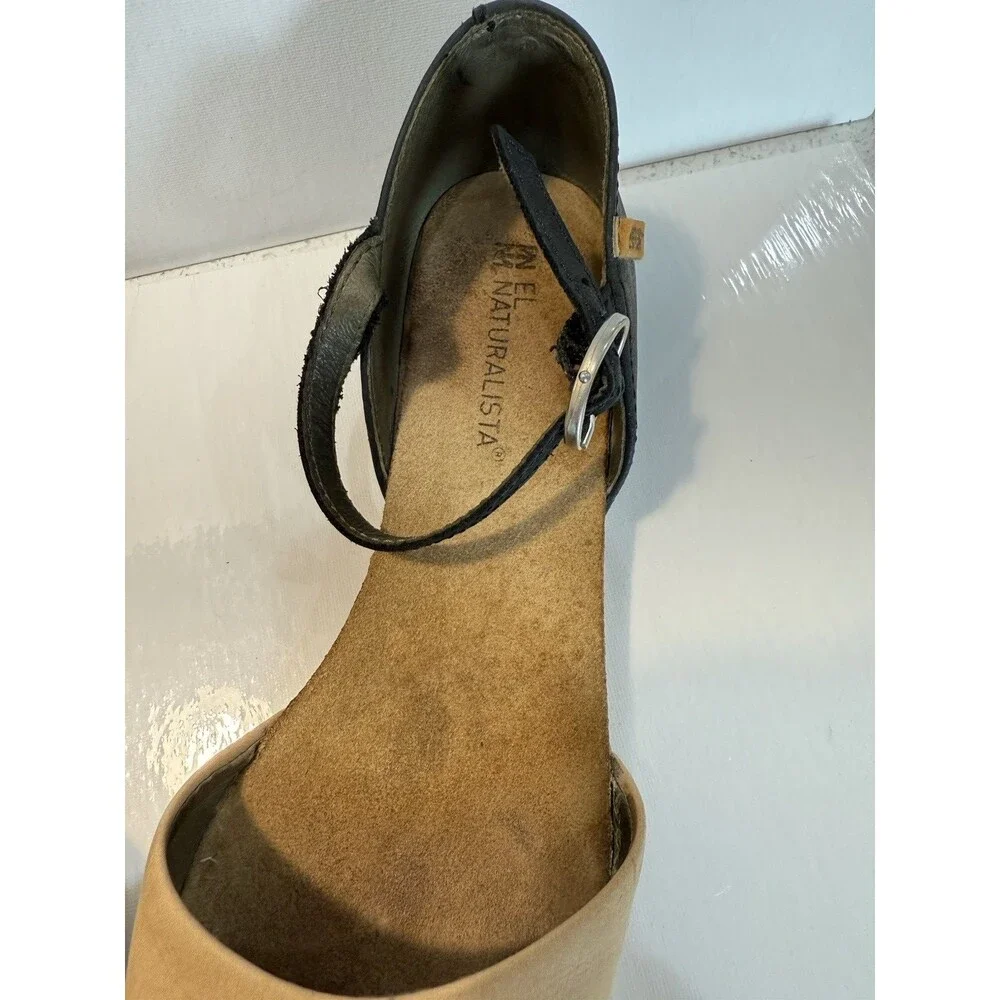 El Naturalista Sandals Women 40 EU Stella Brown Nubuck Slingback Shoes Leather